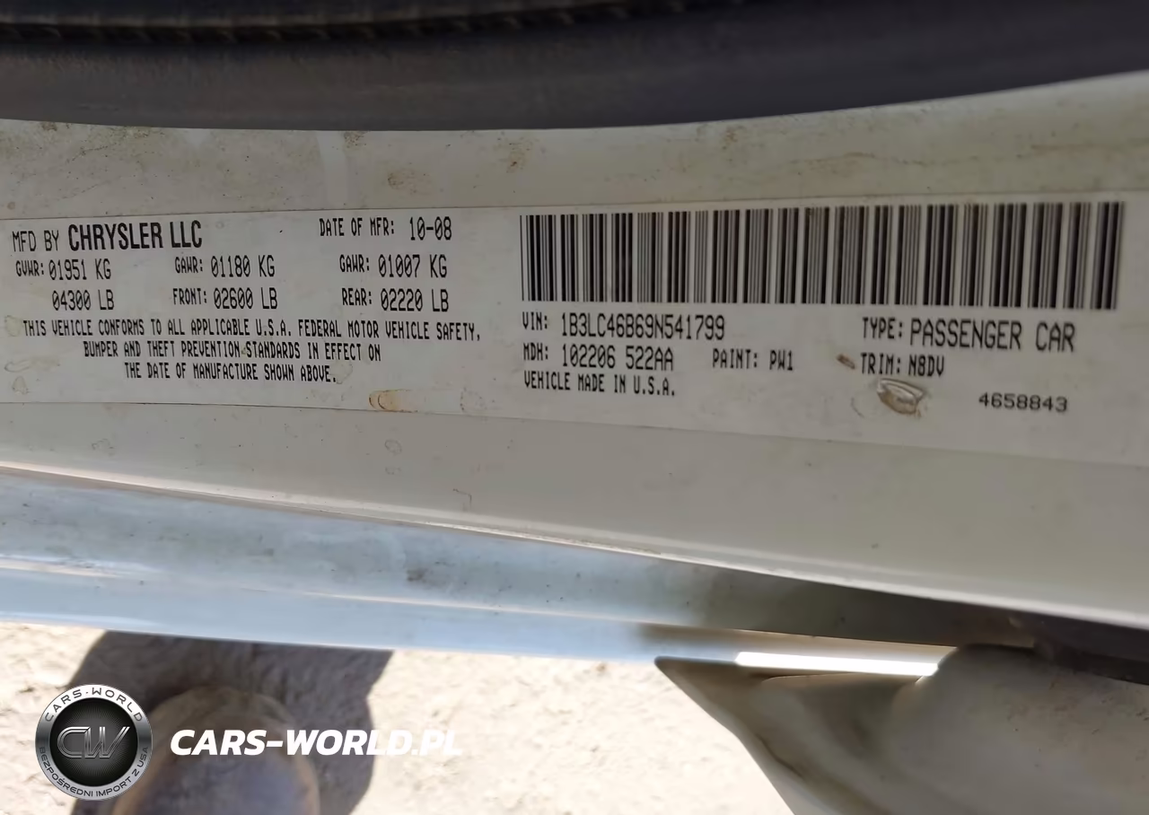 2009 Dodge Avenger Se-Sxt VIN:1B3LC46B69N541799 - 9
