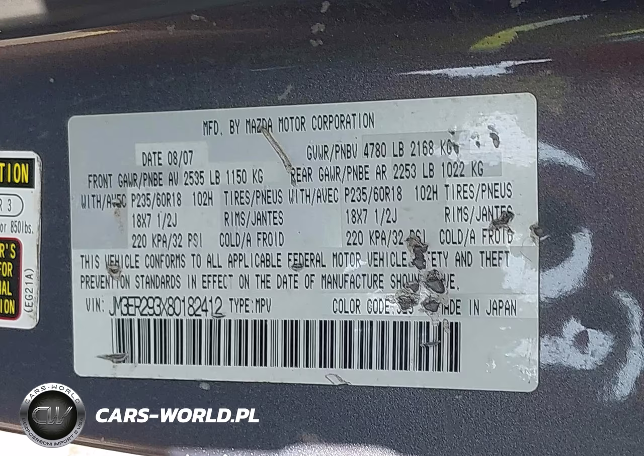 2008 Mazda Cx-7 Grand Touring VIN:JM3ER293X80182412 - 9