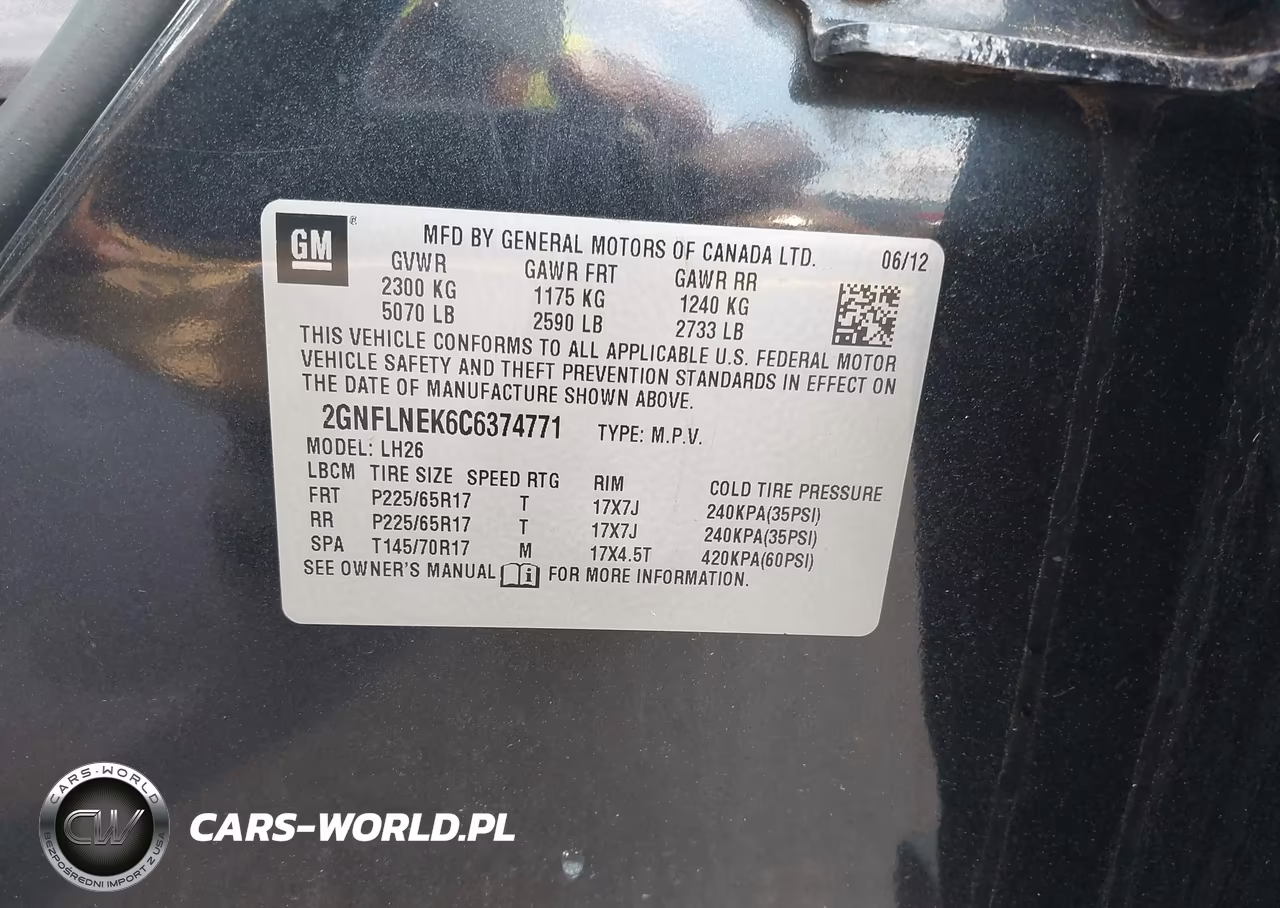 2012 Chevrolet Equinox Lt W-2Lt VIN:2GNFLNEK6C6374771 - 9
