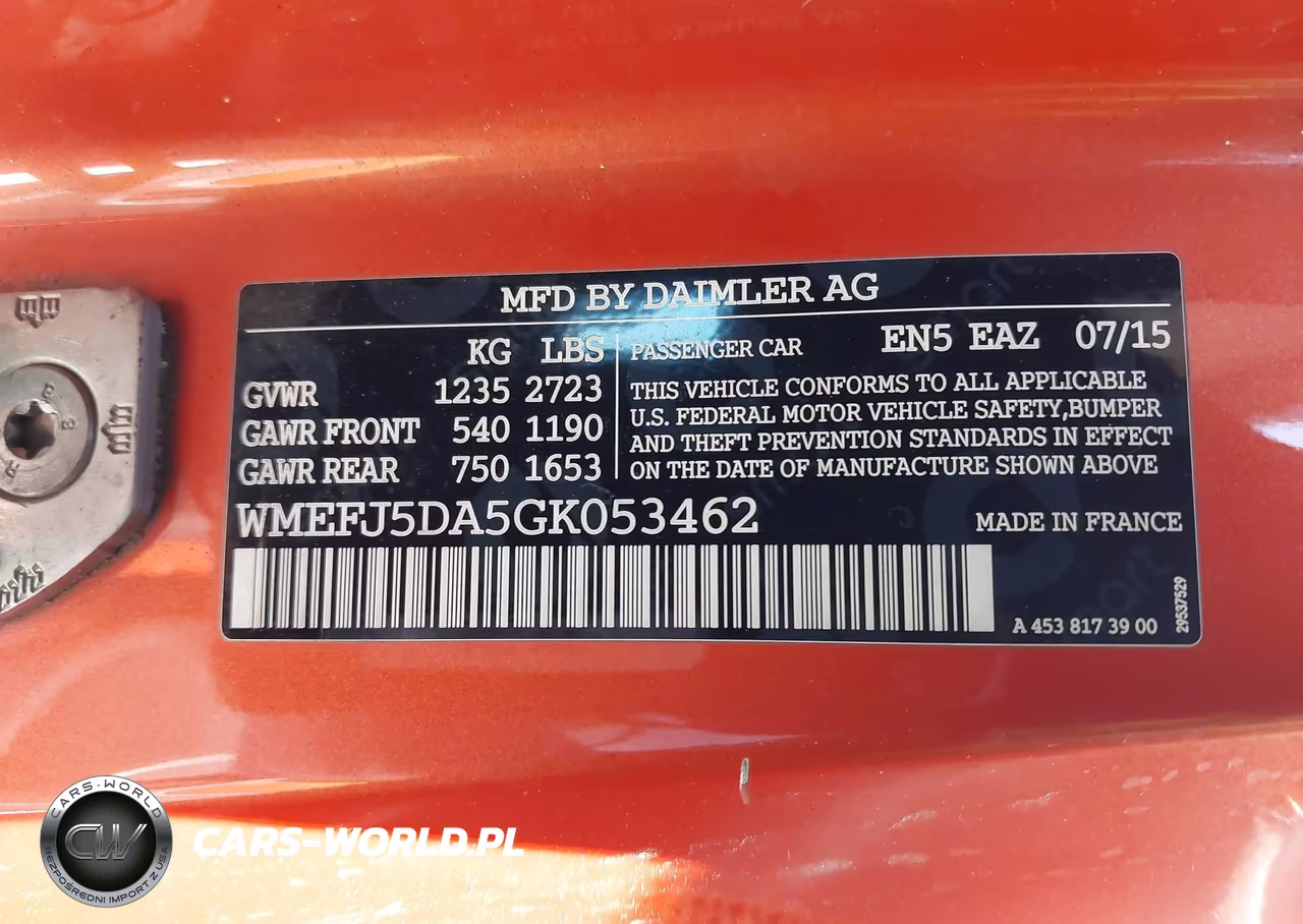 2016 Smart Fortwo Passion VIN:WMEFJ5DA5GK053462 - 9