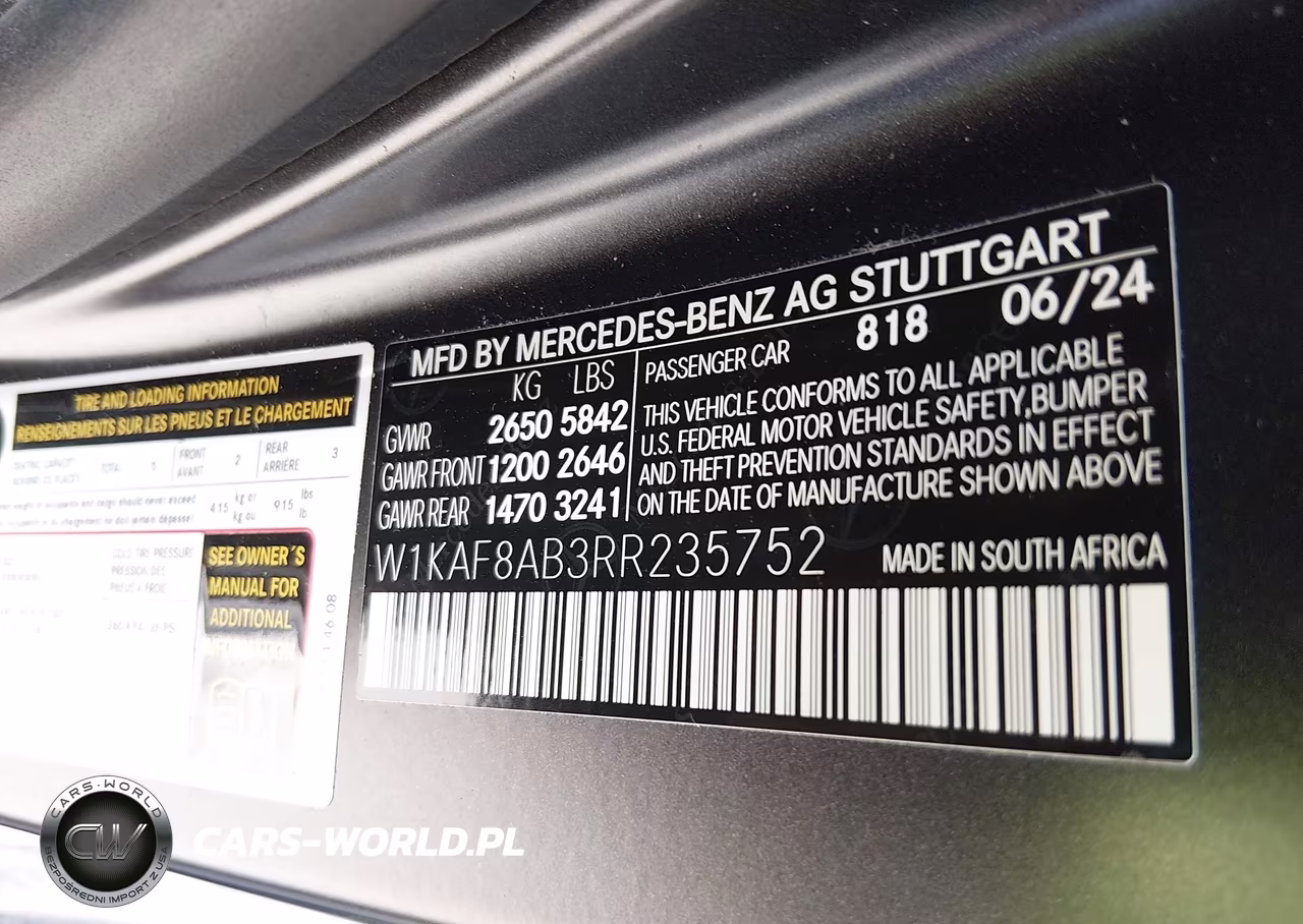 2024 Mercedes-Benz Amg C 63 S E Performance VIN:W1KAF8AB3RR235752 - 9