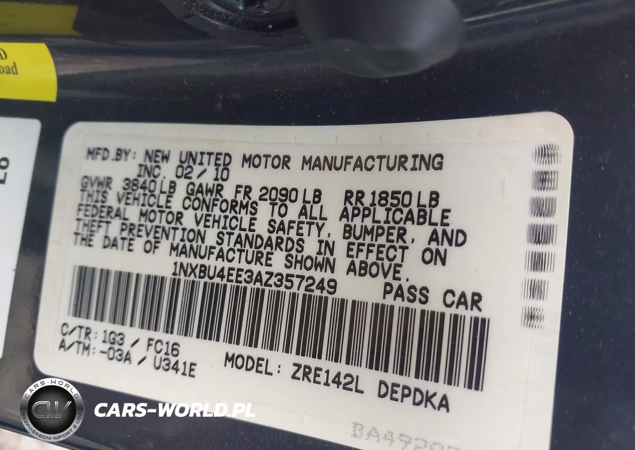 2010 Toyota Corolla Le VIN:1NXBU4EE3AZ357249 - 9