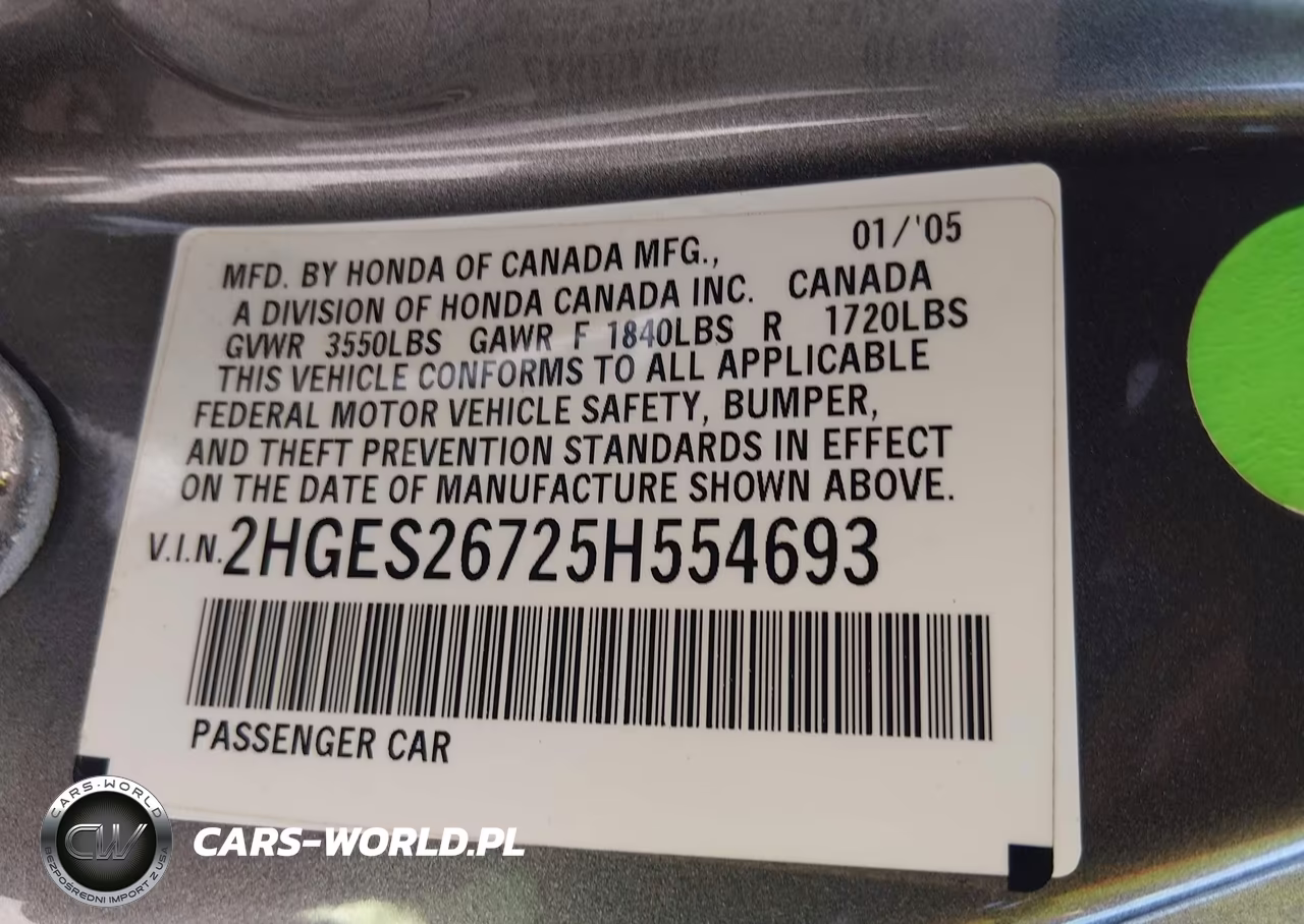 2005 Honda Civic Ex VIN:2HGES26725H554693 - 9