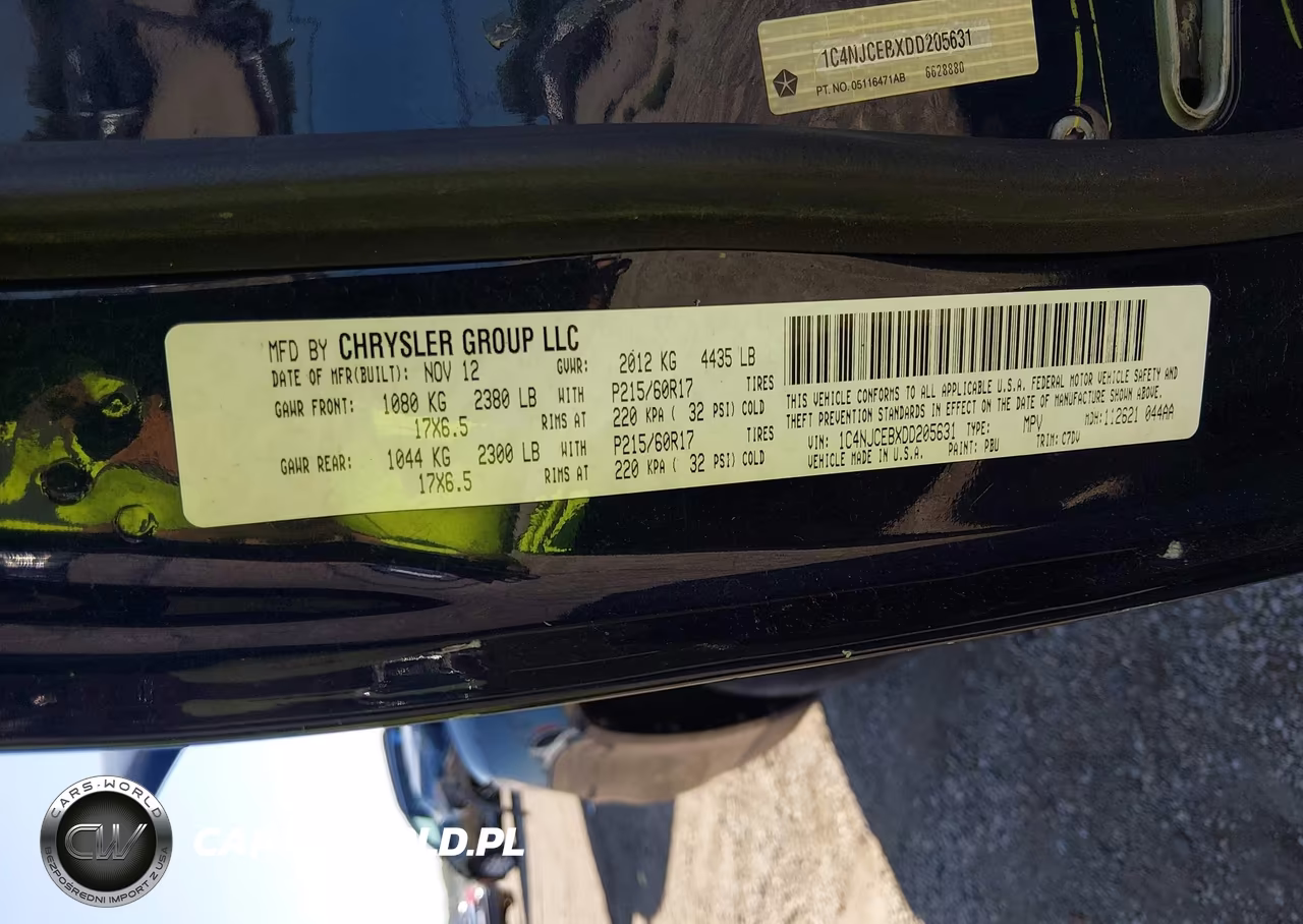 2013 Jeep Compass Latitude VIN:1C4NJCEBXDD205631 - 9