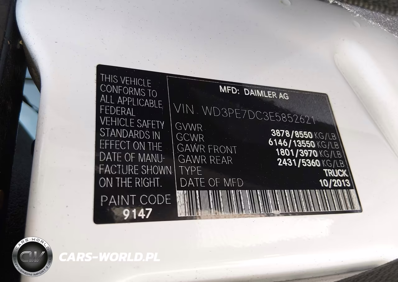 2014 Mercedes-Benz Sprinter 2500 Normal Roof VIN:WD3PE7DC3E5852621 - 9