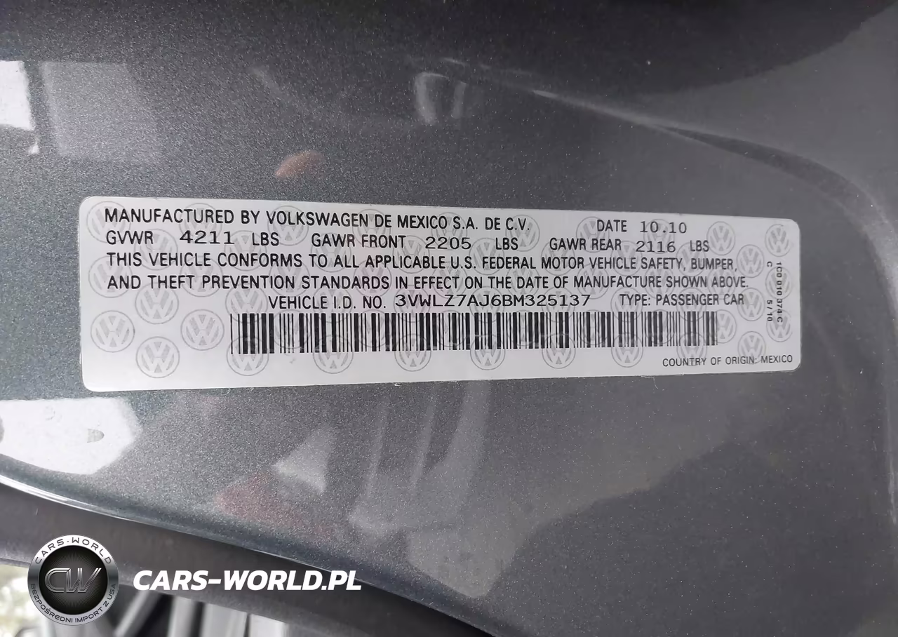 2011 Volkswagen Jetta 2.5L Sel VIN:3VWLZ7AJ6BM325137 - 9