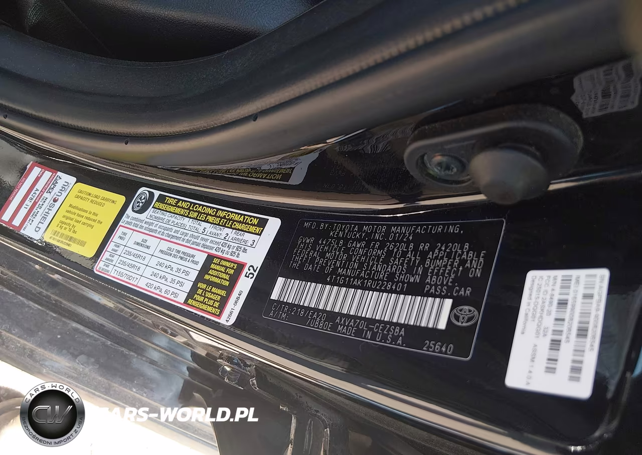 2024 Toyota Camry Se VIN:4T1G11AK1RU228401 - 9