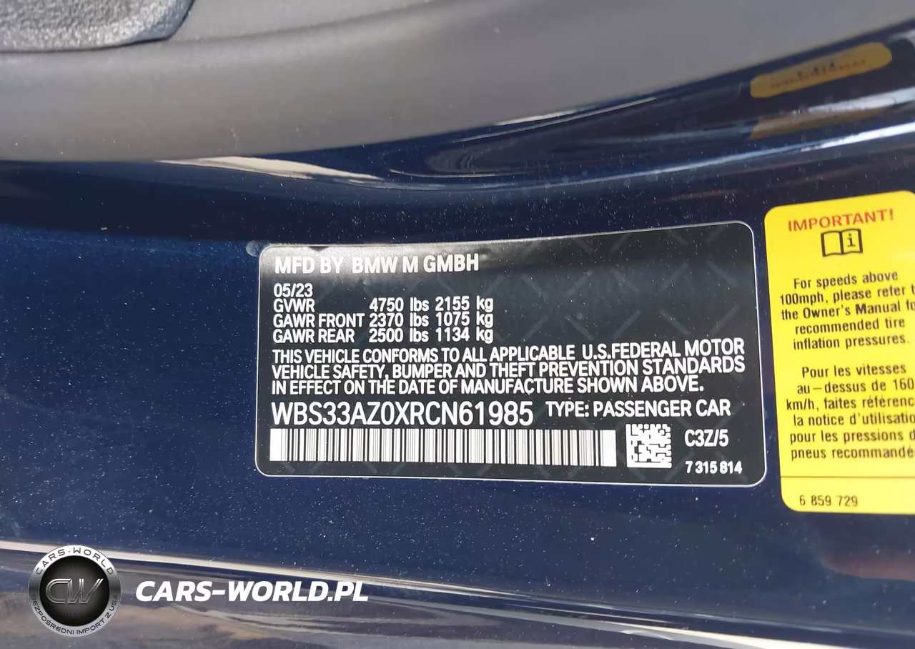 2024 BMW M4 Competition VIN:WBS33AZ0XRCN61985 - 9