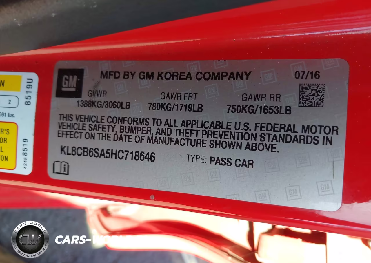 2017 Chevrolet Spark Ls Cvt VIN:KL8CB6SA5HC718646 - 9