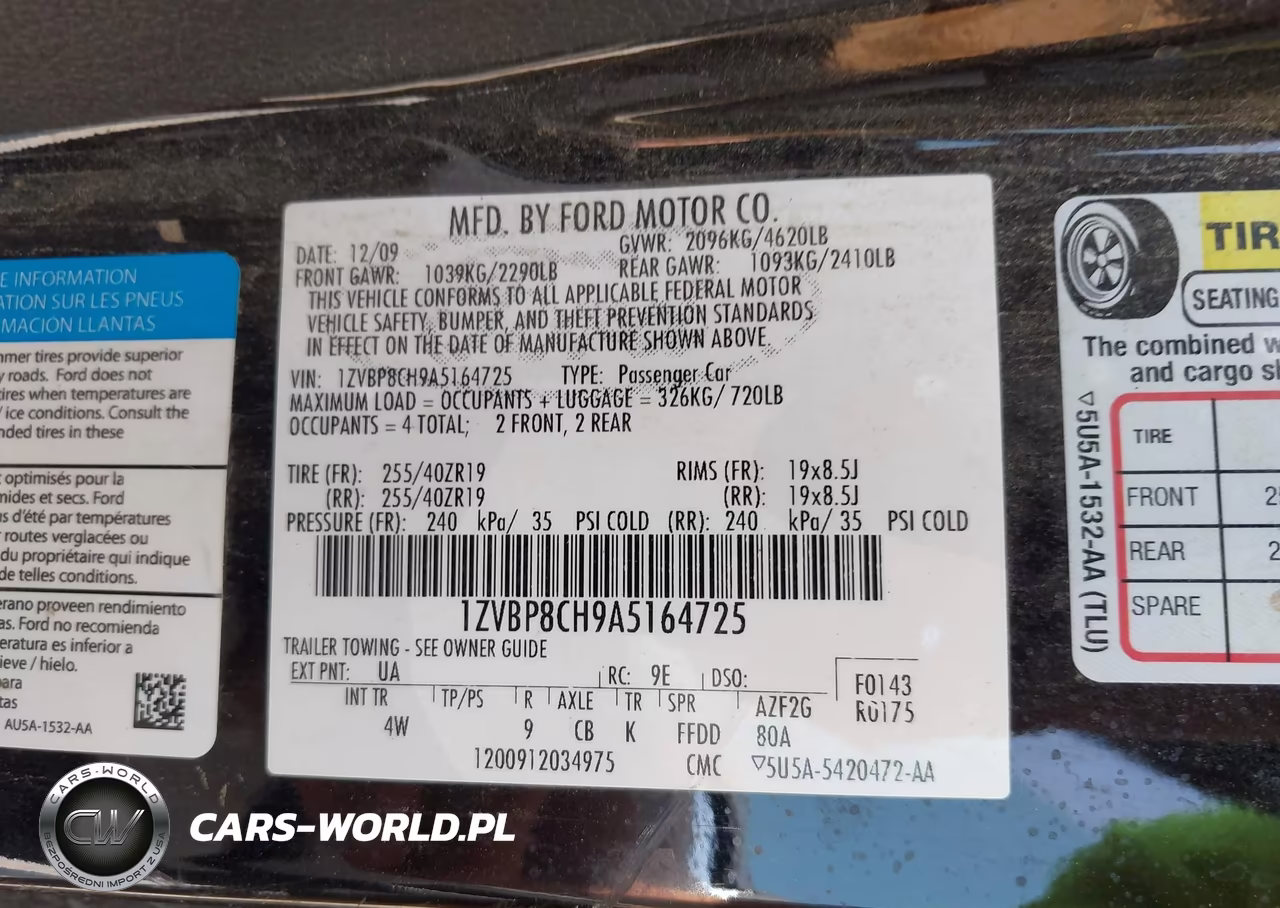 2010 Ford Mustang Gt-Gt Premium VIN:1ZVBP8CH9A5164725 - 9