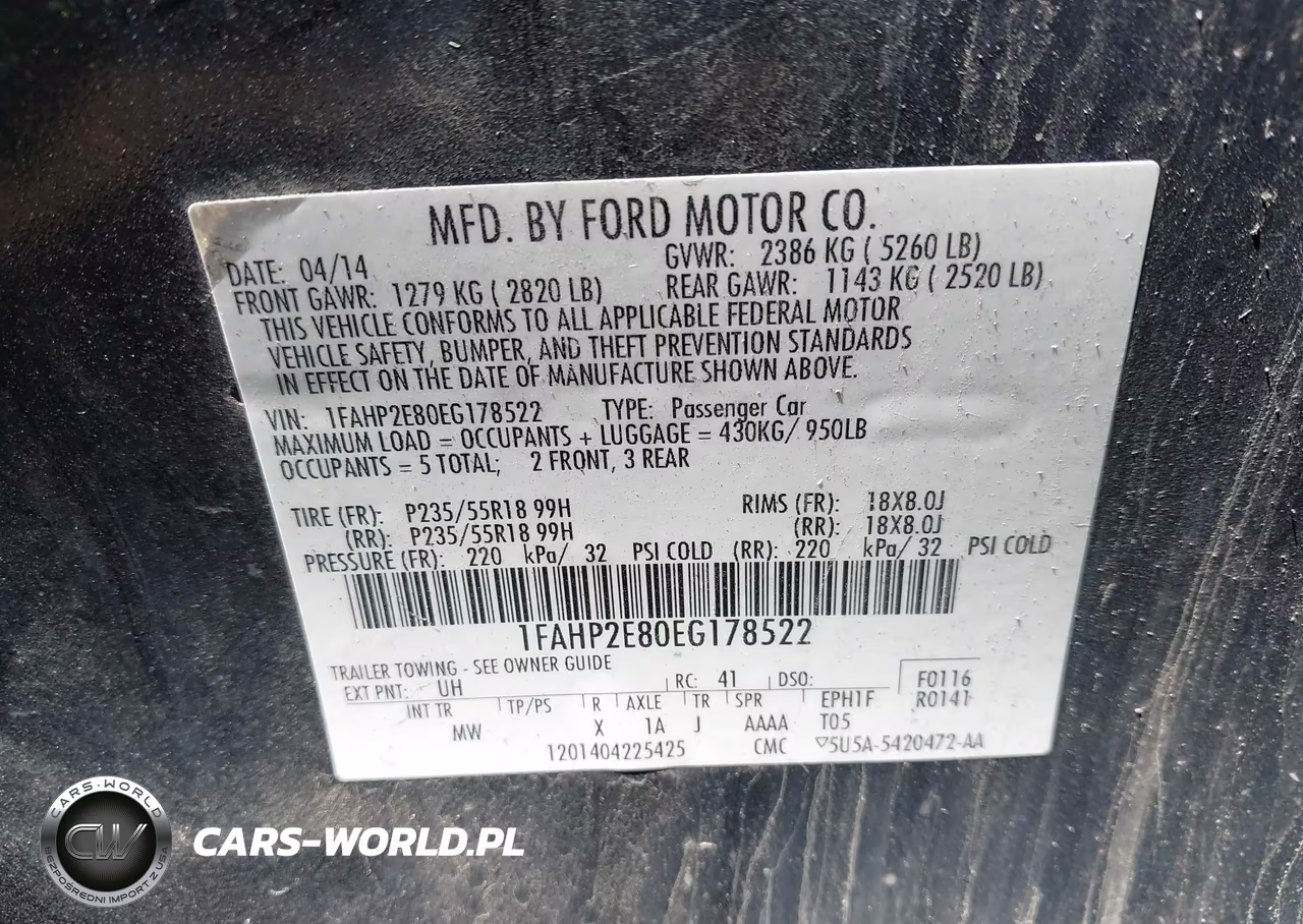 2014 Ford Taurus Sel VIN:1FAHP2E80EG178522 - 9