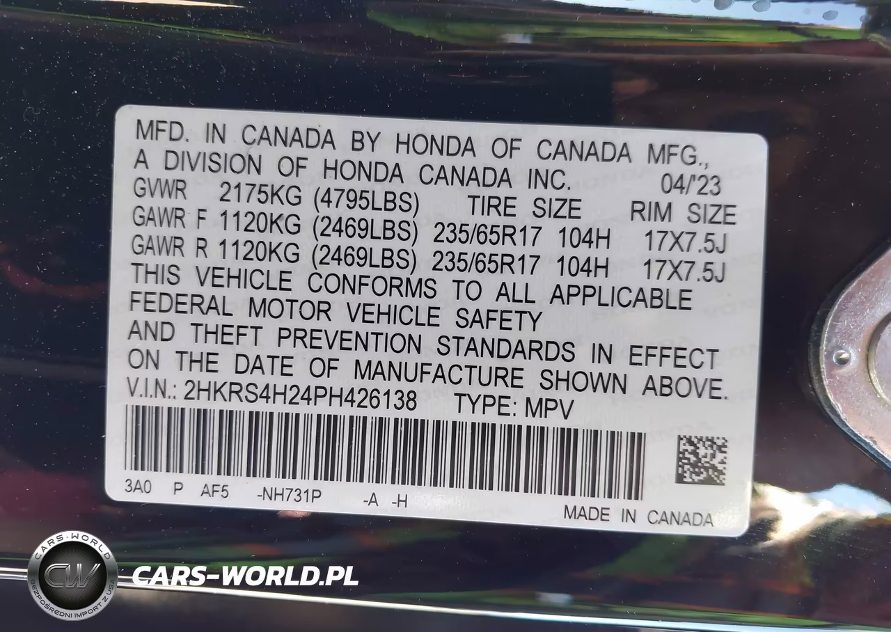 2023 Honda Cr-V Lx Awd VIN:2HKRS4H24PH426138 - 9