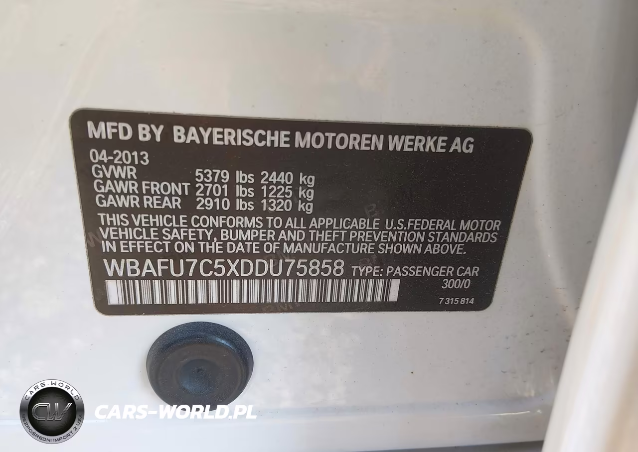 2013 BMW 535I xDrive VIN:WBAFU7C5XDDU75858 - 9