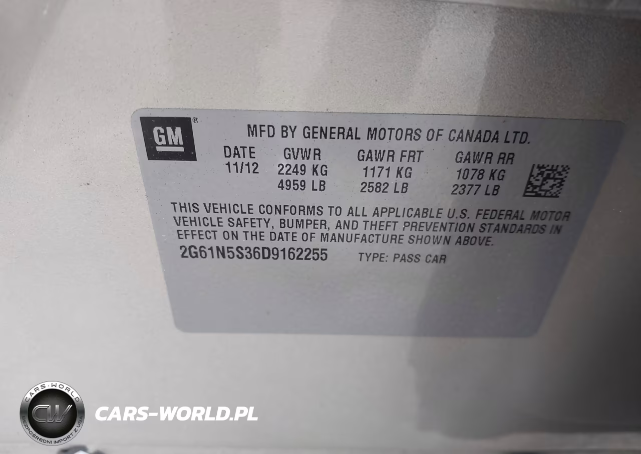 2013 Cadillac Xts Standard VIN:2G61N5S36D9162255 - 9