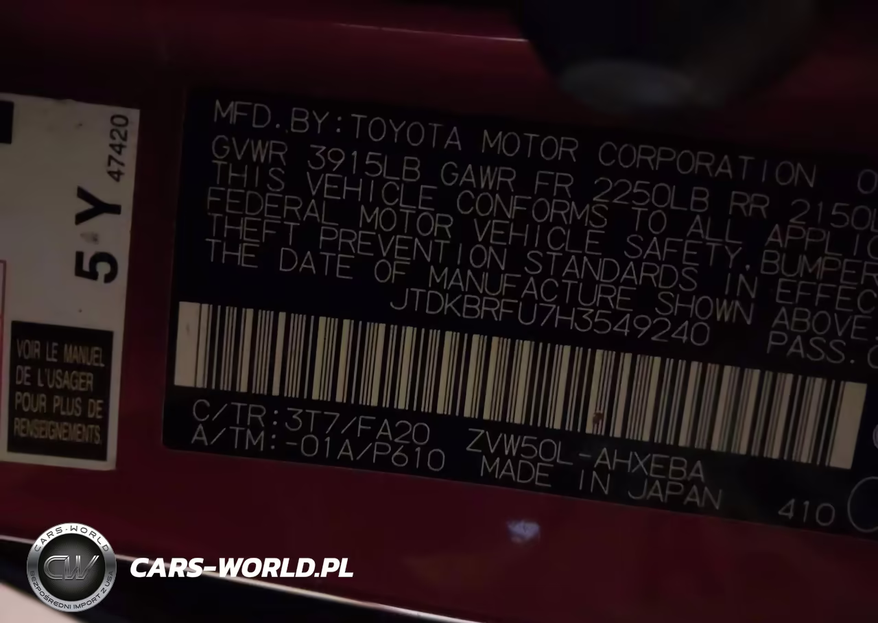 2017 Toyota Prius Two VIN:JTDKBRFU7H3549240 - 9