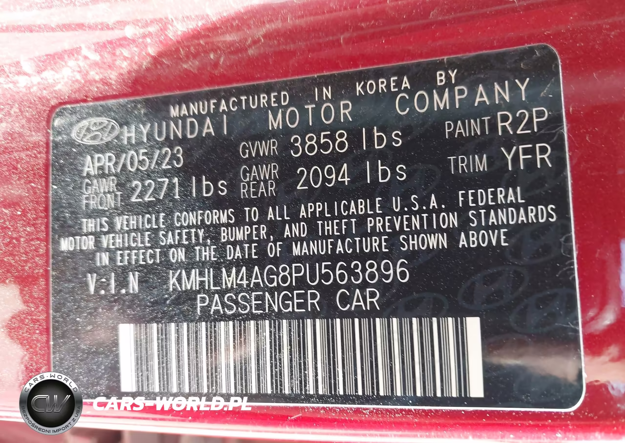 2023 Hyundai Elantra Sel VIN:KMHLM4AG8PU563896 - 9