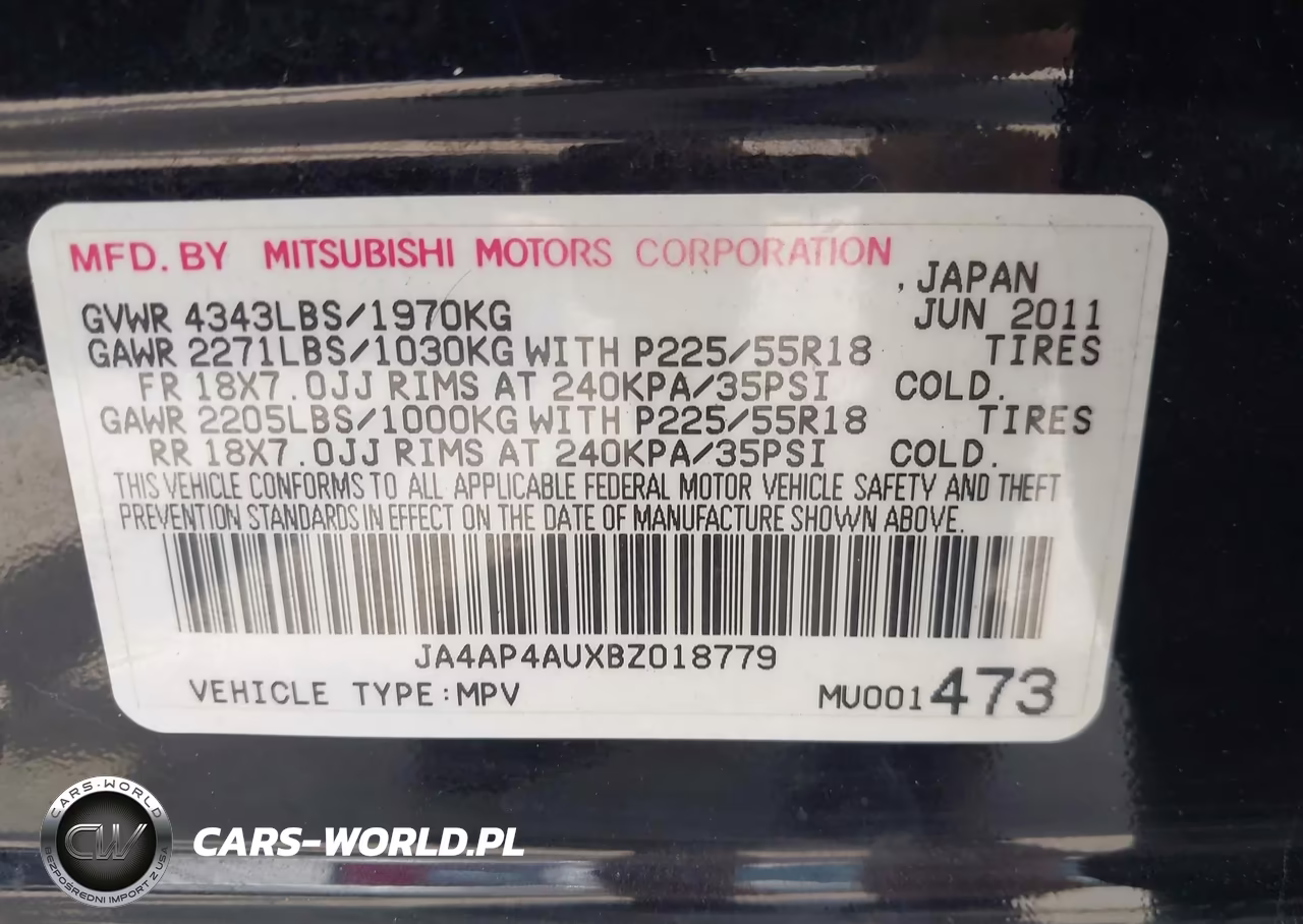 2011 Mitsubishi Outlander Sport Se VIN:JA4AP4AUXBZ018779 - 9