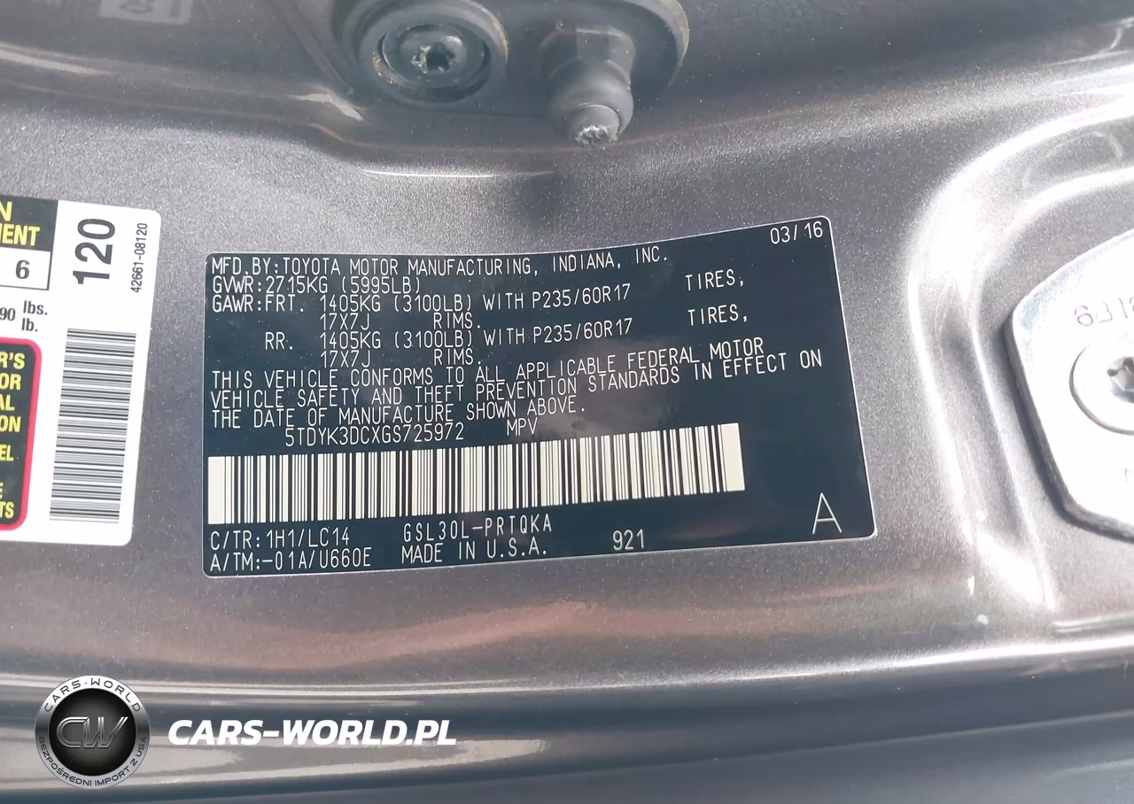 2016 Toyota Sienna Xle 8 Passenger VIN:5TDYK3DCXGS725972 - 9