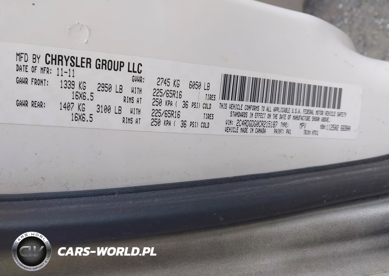 2012 Dodge Grand Caravan Crew VIN:2C4RDGDG0CR215187 - 9
