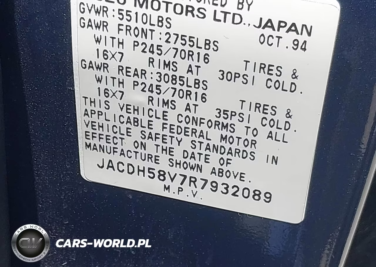 1994 Isuzu Trooper S VIN:JACDH58V7R7932089 - 9