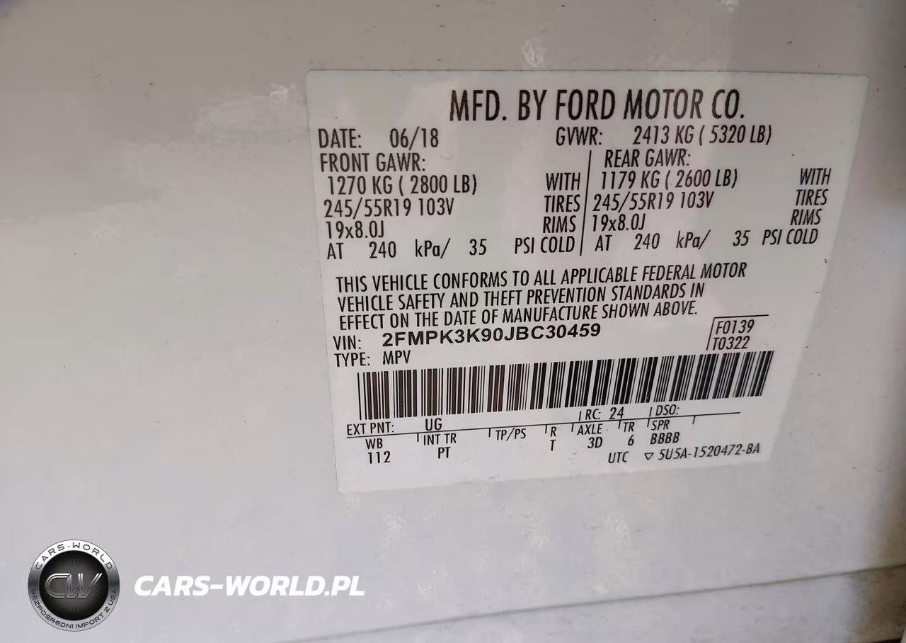 2018 Ford Edge Titanium VIN:2FMPK3K90JBC30459 - 9