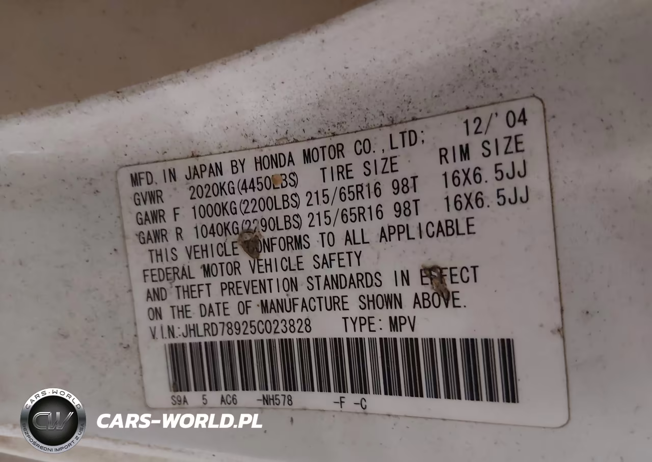 2005 Honda Cr-V Se-Ex VIN:JHLRD78925C023828 - 9