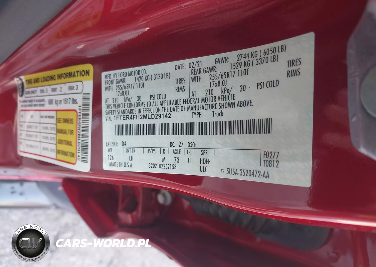 2021 Ford Ranger Xlt VIN:1FTER4FH2MLD29142 - 9