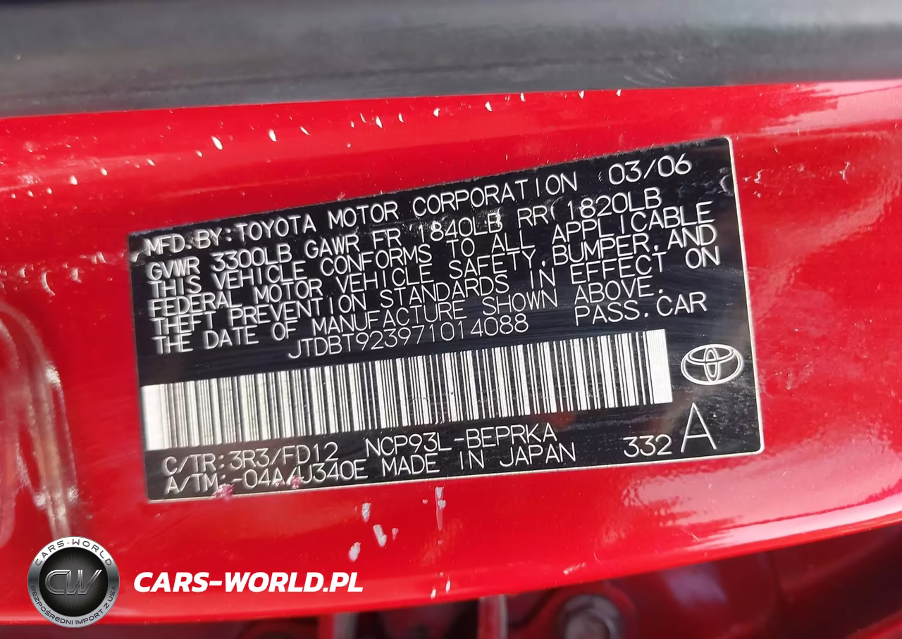 2007 Toyota Yaris VIN:JTDBT923971014088 - 9