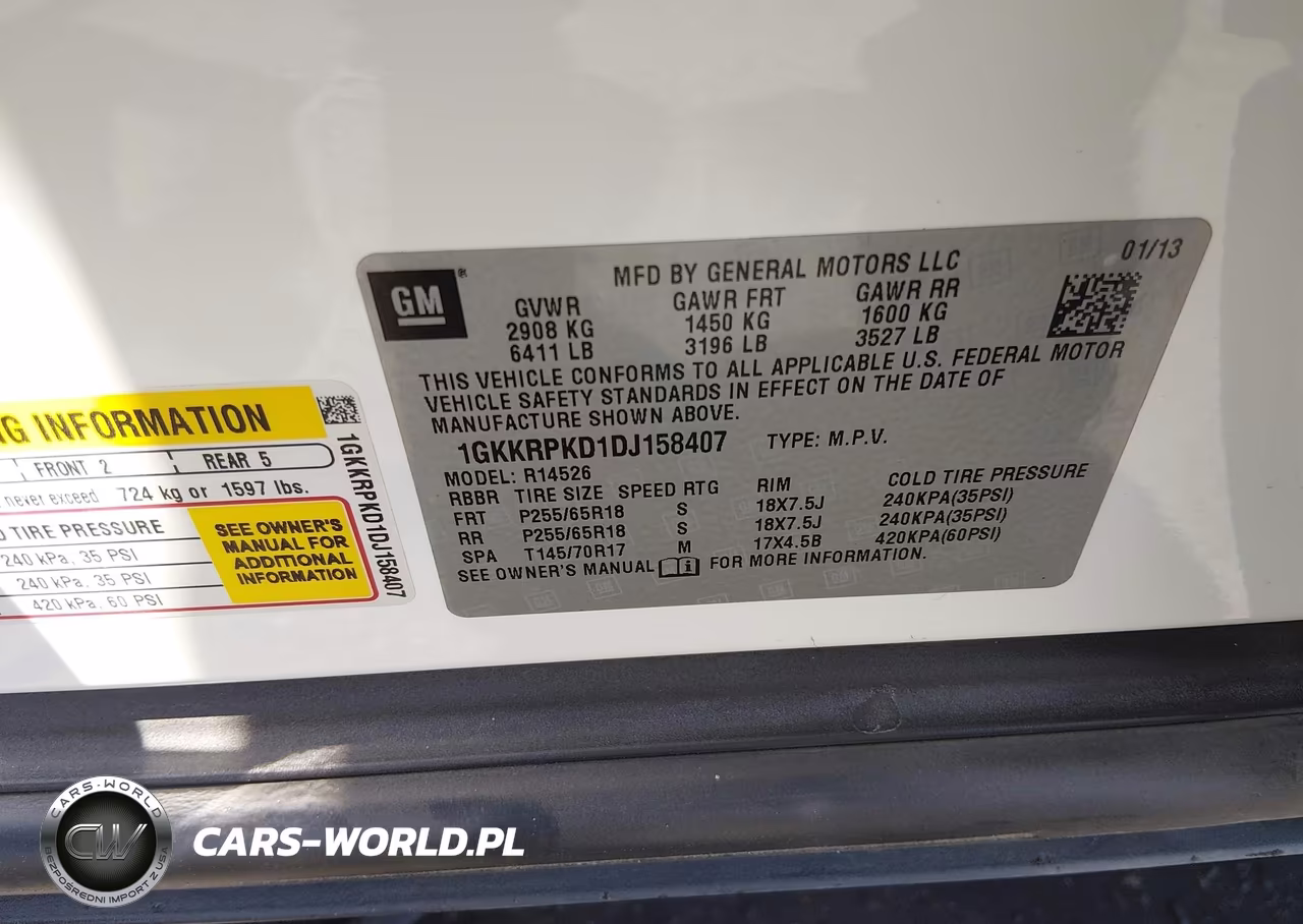2013 GMC Acadia Sle-2 VIN:1GKKRPKD1DJ158407 - 9