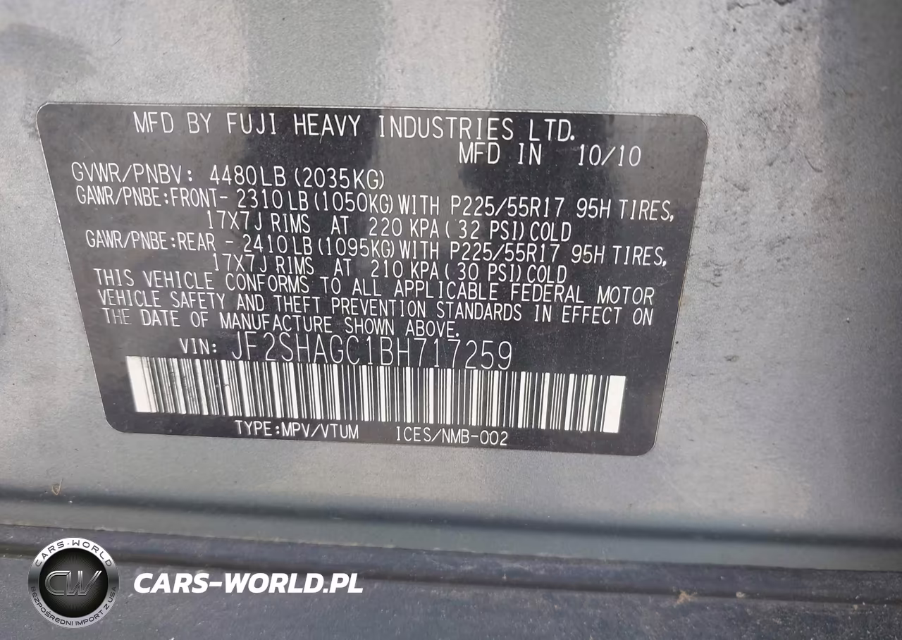 2011 Subaru Forester 2.5X Touring VIN:JF2SHAGC1BH717259 - 9