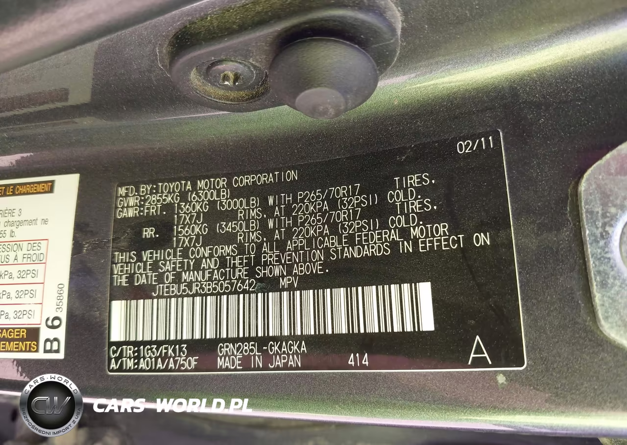 2011 Toyota 4Runner Sr5 V6 VIN:JTEBU5JR3B5057642 - 9