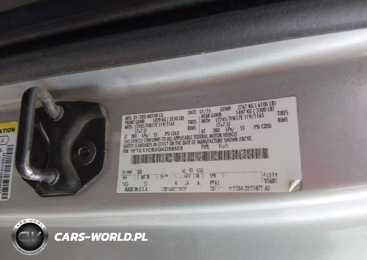 2016 Ford F-150 Xl VIN:1FTEX1C83GKD58555 - 9