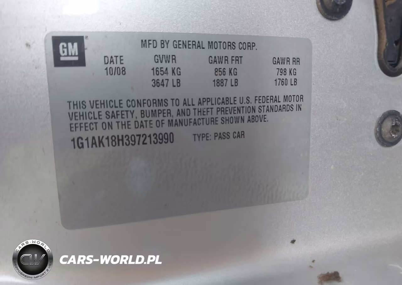 2009 Chevrolet Cobalt Ls VIN:1G1AK18H397213990 - 9
