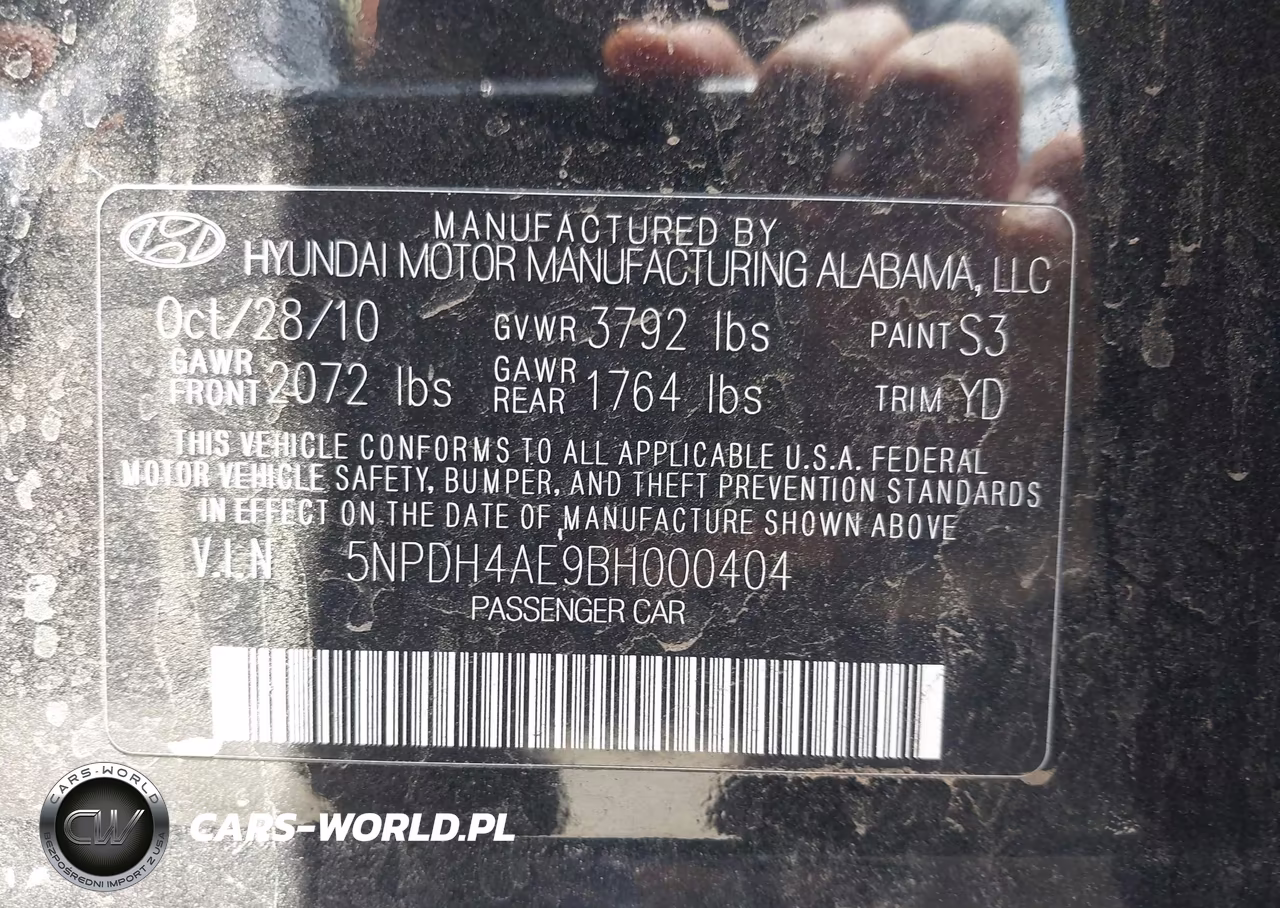 2011 Hyundai Elantra Gls VIN:5NPDH4AE9BH000404 - 9