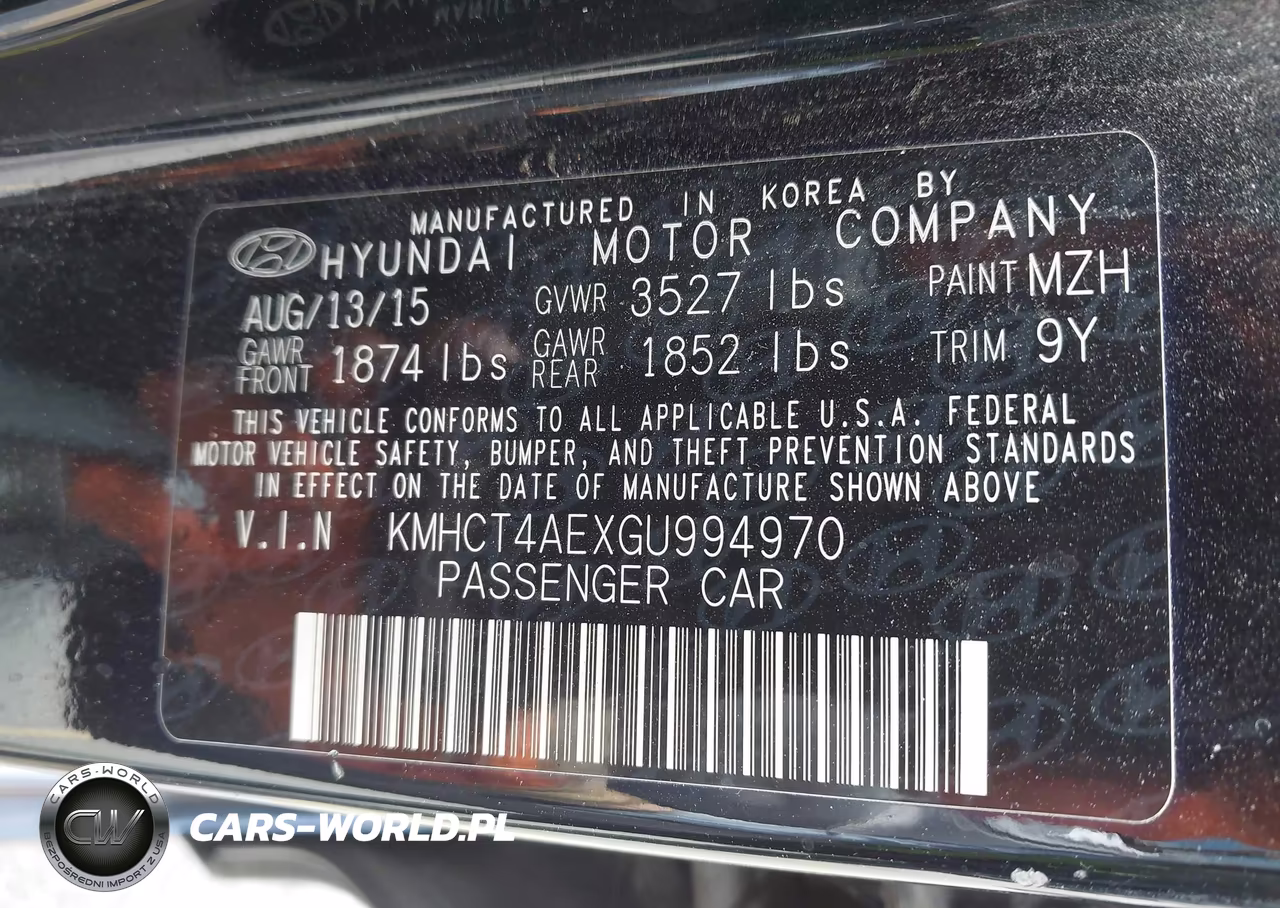 2016 Hyundai Accent Se VIN:KMHCT4AEXGU994970 - 9