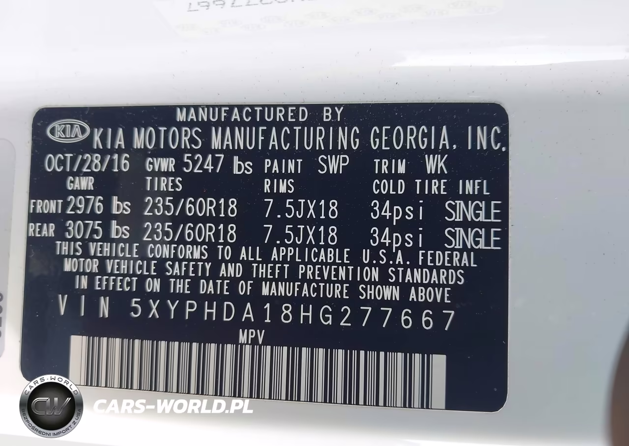 2017 Kia Sorento 2.0T Ex VIN:5XYPHDA18HG277667 - 9