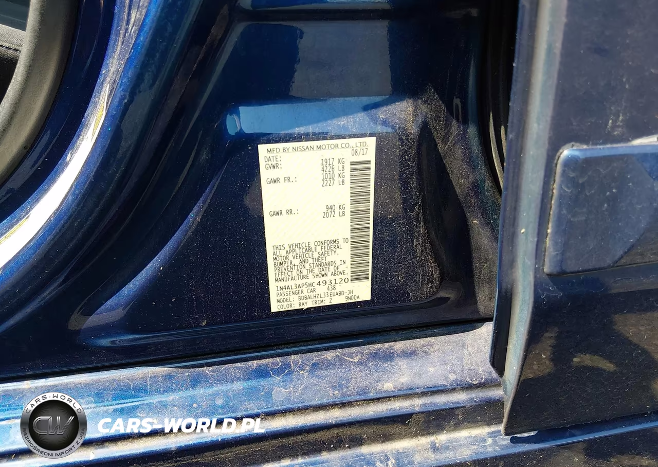 2017 Nissan Altima 2.5 Sr VIN:1N4AL3AP5HC493120 - 9