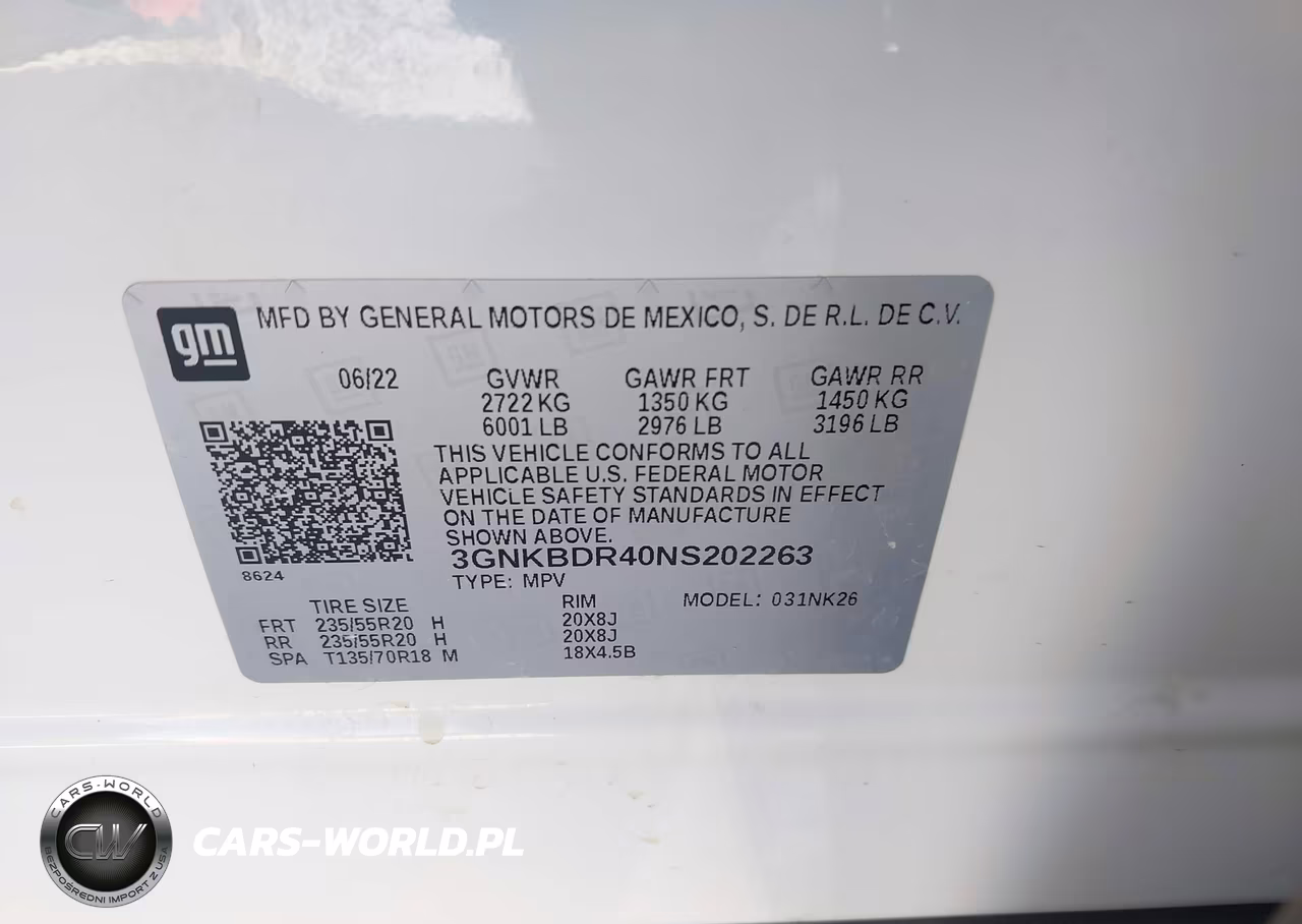 2022 Chevrolet Blazer Fwd 3Lt VIN:3GNKBDR40NS202263 - 9