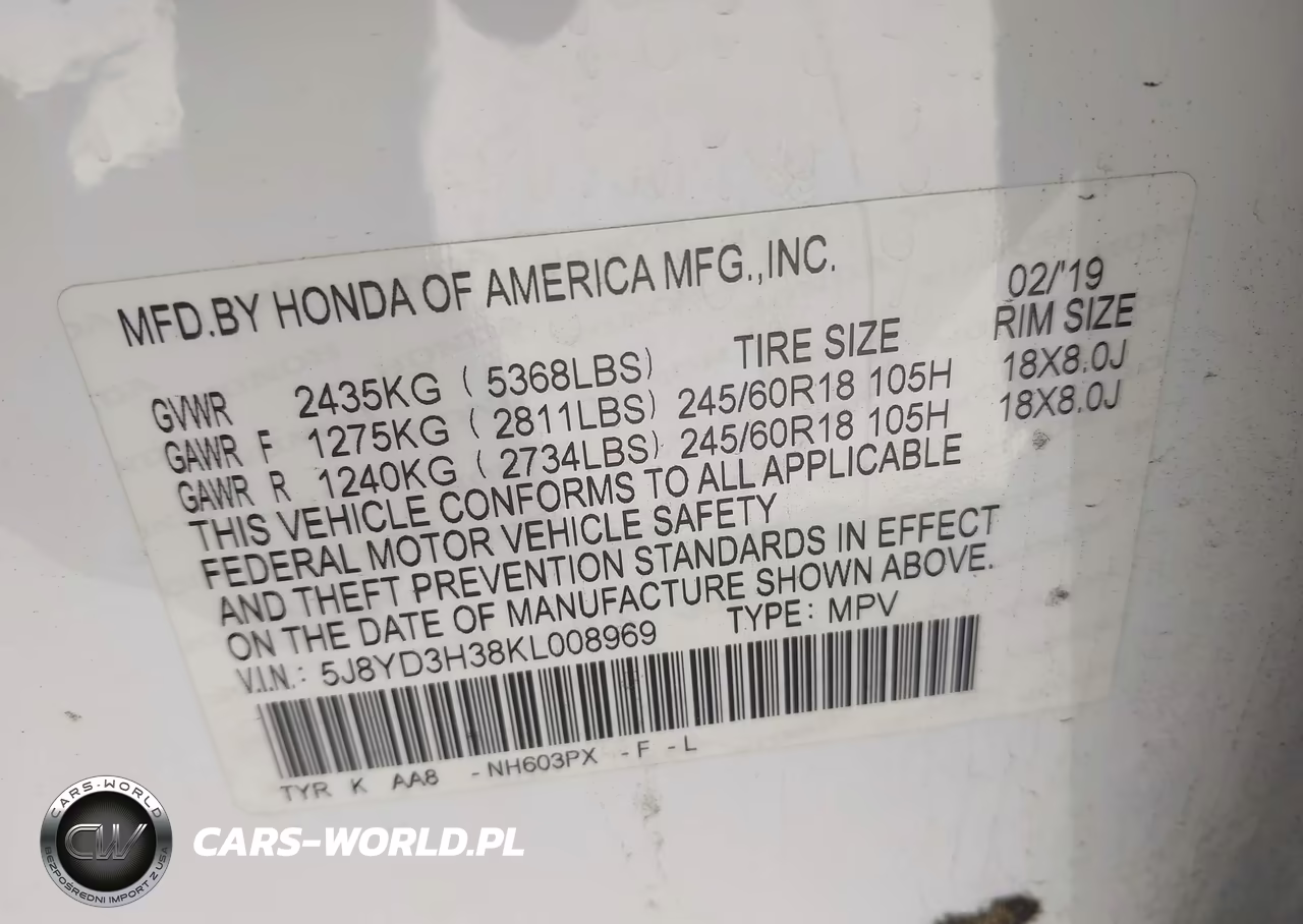 2019 Acura Mdx Standard VIN:5J8YD3H38KL008969 - 9