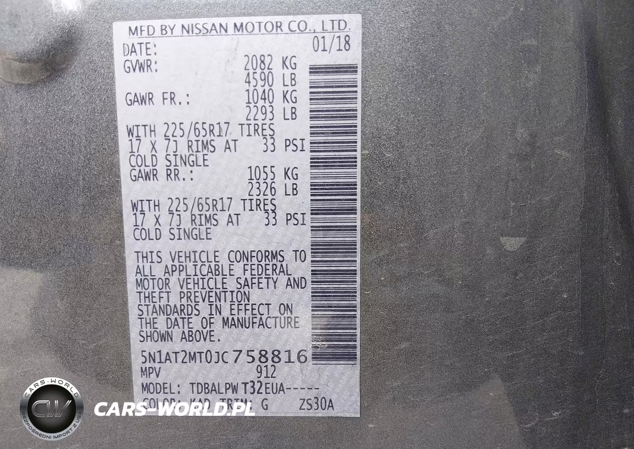 2018 Nissan Rogue S VIN:5N1AT2MT0JC758816 - 9