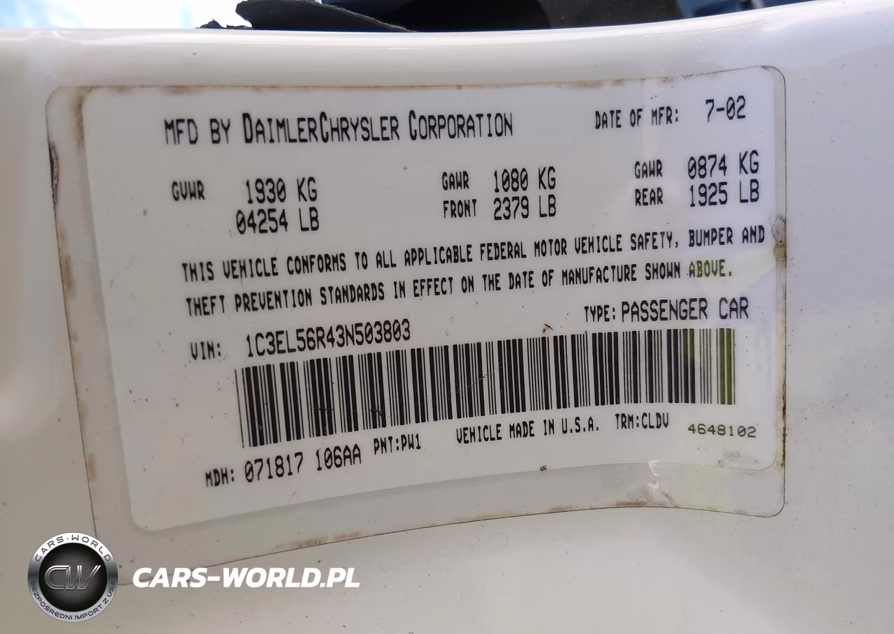 2003 Chrysler Sebring VIN:1C3EL56R43N503803 - 9