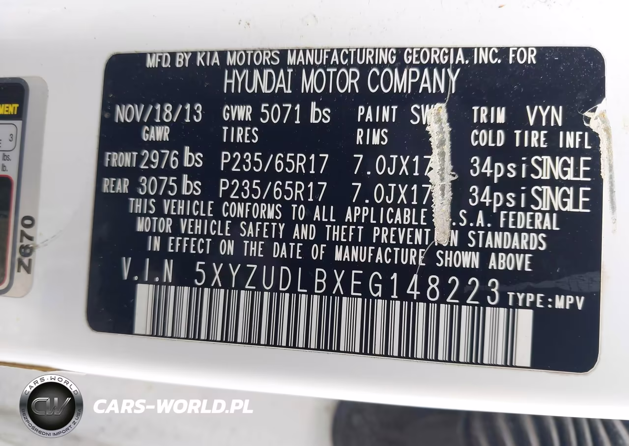 2014 Hyundai Santa Fe Sport 2.4L VIN:5XYZUDLBXEG148223 - 9