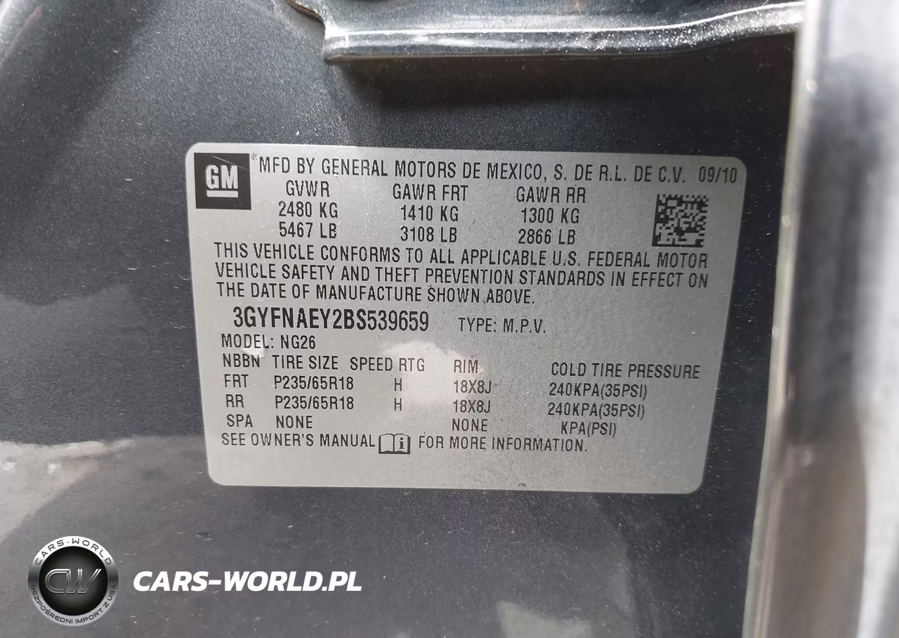 2011 Cadillac Srx Luxury Collection VIN:3GYFNAEY2BS539659 - 9