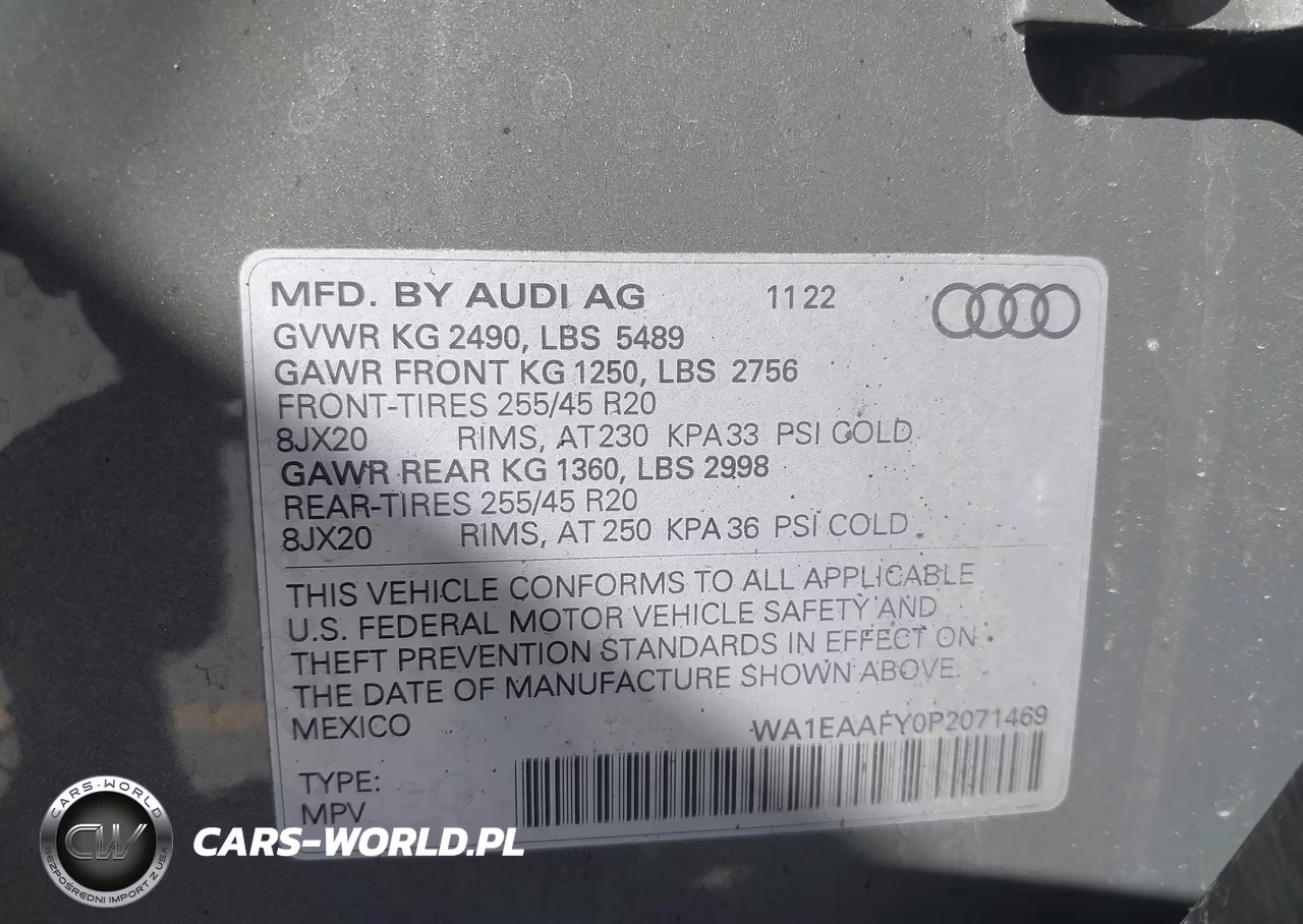 2023 Audi Q5 Premium Plus 45 Tfsi S Line Quattro VIN:WA1EAAFY0P2071469 - 9