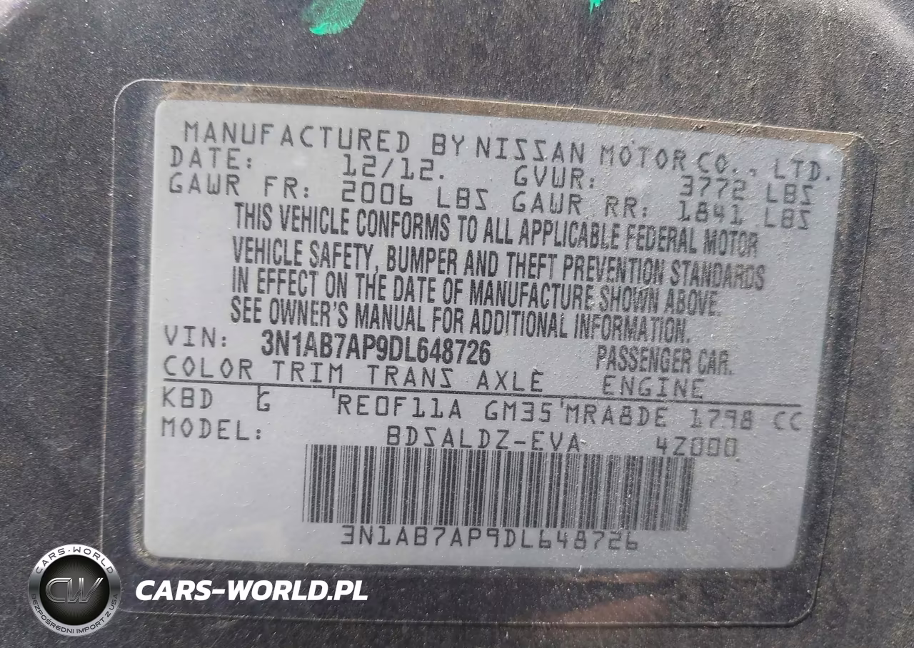 2013 Nissan Sentra Sv VIN:3N1AB7AP9DL648726 - 9