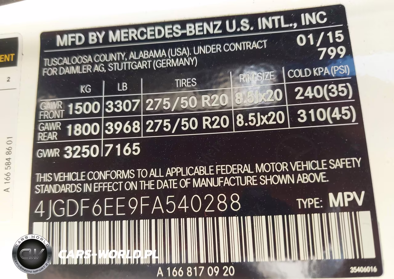 2015 Mercedes-Benz Gl 450 4Matic VIN:4JGDF6EE9FA540288 - 9