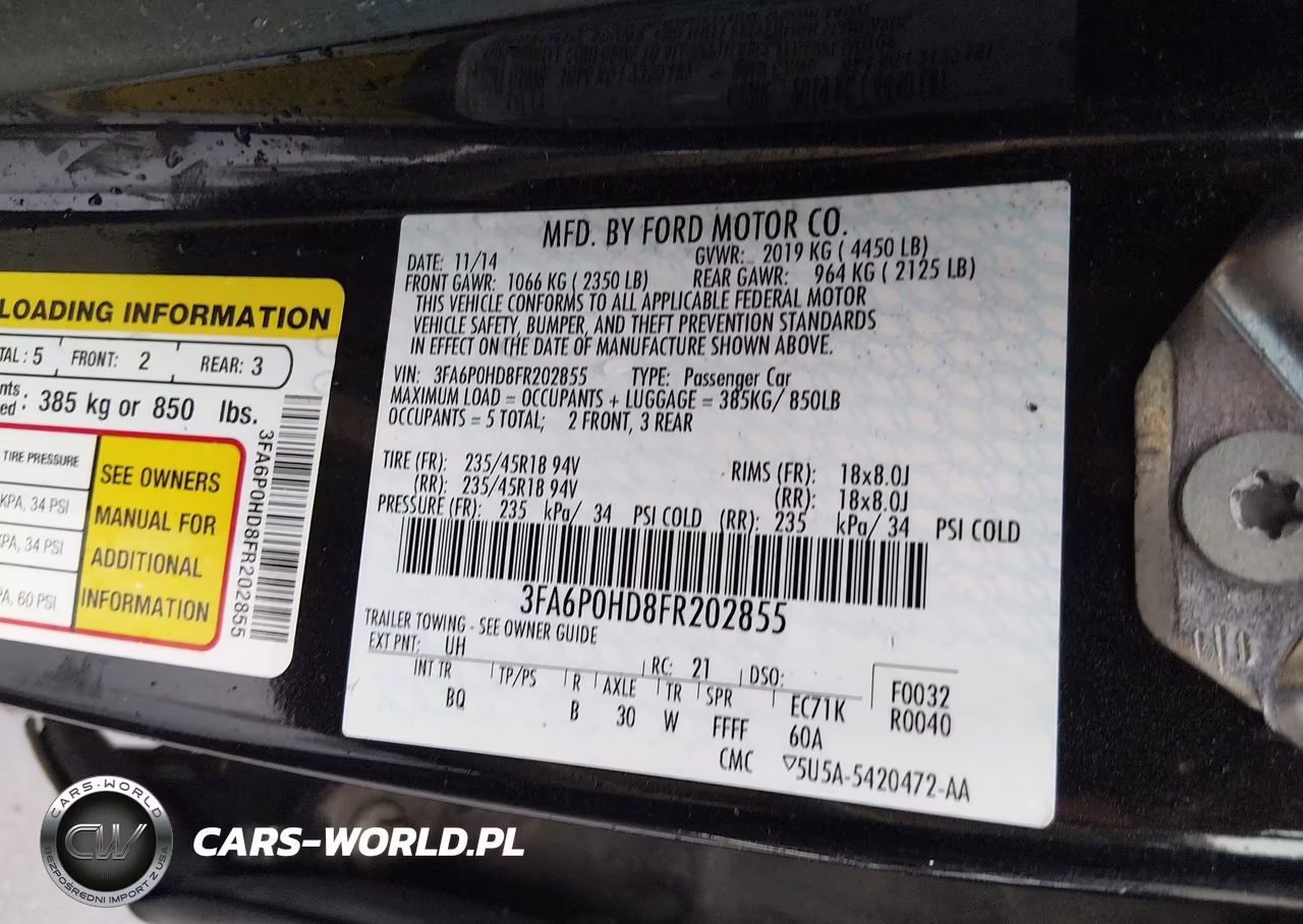 2015 Ford Fusion Se VIN:3FA6P0HD8FR202855 - 9