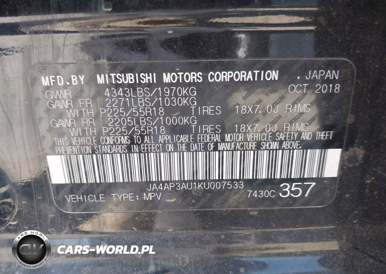 2019 Mitsubishi Outlander Sport 2.0 Es VIN:JA4AP3AU1KU007533 - 9