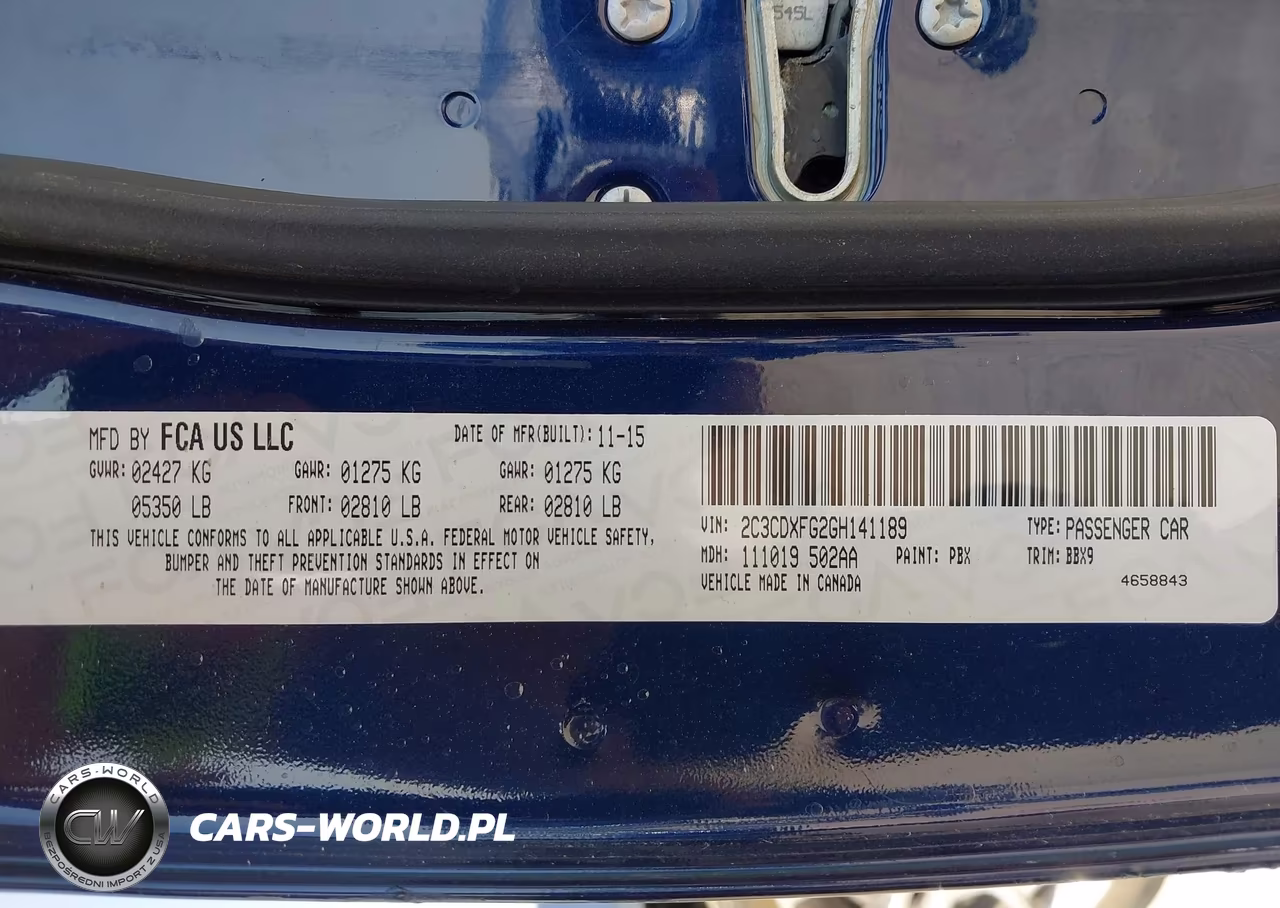 2016 Dodge Charger Se VIN:2C3CDXFG2GH141189 - 9