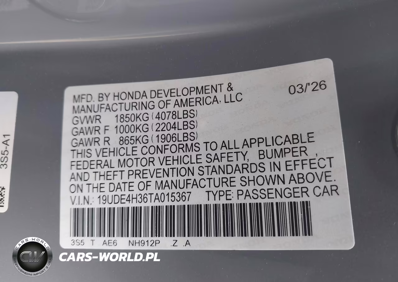 2026 Acura Integra Fwd A-Spec VIN:19UDE4H36TA015367 - 9